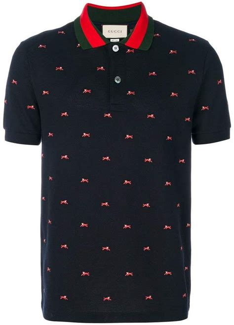 brown gucci polo|gucci panther polo shirt.